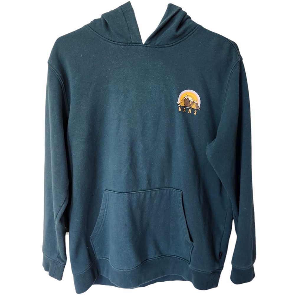 Vans Green Off the Wall Vibes Campfire Mountains Youth Hoodie. Sz. XL